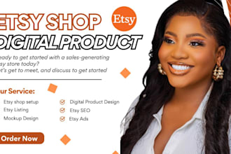 create digital products for etsy wedding invitation design canva template mockup