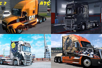 create ets and ats truck, skins mods, liveries and trailers