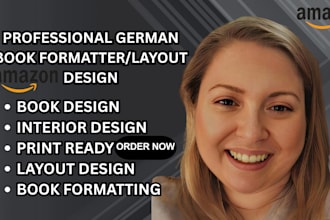 do german book formatting, interior book design layout print