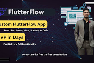 develop hybrid flutterflow mobile app, ai supabase firebase fitness real estate