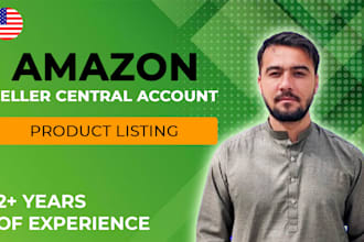 set up amazon seller central account and product listing