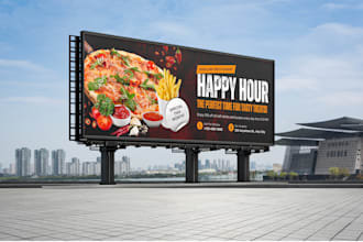 design billboards, signboards, or signage, yard sign, outdoor banner ad design