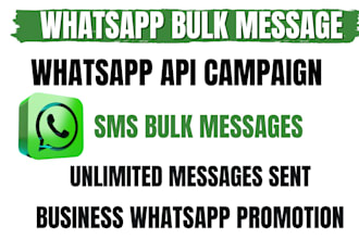 run bulk whatsapp message marketing sms campaign whatsapp api business promotion