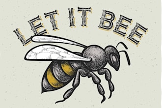 design a modern bee logo with original concept