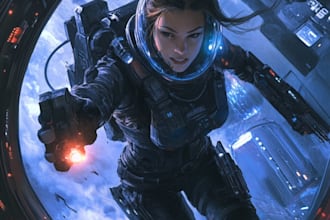 do sci fi character illustration or sci fi character art