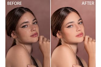 do face retouching, portrait headshot photo editing
