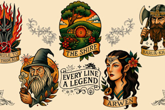 draw bold old school tattoo designs just for you