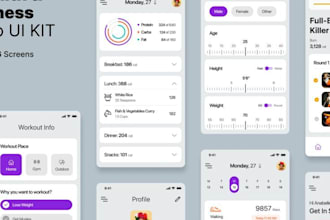 design a sleek fitness yoga or wellness app UI UX