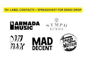 provide 70 label contacts to send your music to
