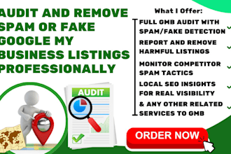 audit and remove spam or fake google my business listings professionally
