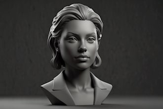 sculpt 3d head, 3d model, action figure, bust, figurine, 3d toys for 3d printing