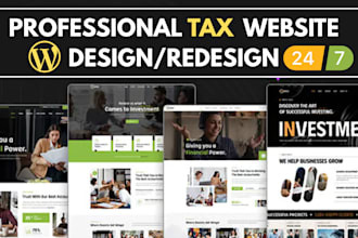 create tax website design redesign bookeeping finance website with blog website