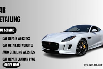 design car detailing website, car repair website,  auto detailing website