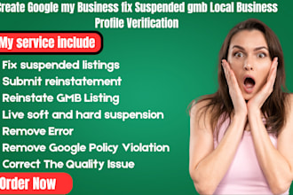 create google my business fix suspended gmb local business profile verification