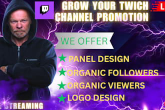 promotes your twitch channel organic viewers organic follower