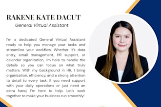 be your general virtual assistant from the philippines
