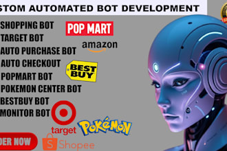develop auto purchase bot auto buying bot target bot popmart bot pokemon bot