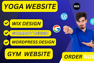 design retreat yoga website, wordpress wix website spa website and landing page