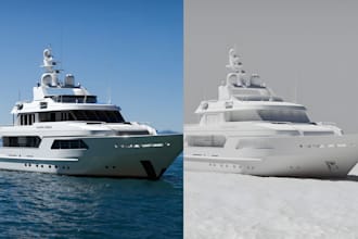 3d ship model 3d military yacht model 3d naval ship boat model vessel solidwork
