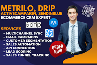 setup metrilo drip activecampaign sendinblue ontraport vtiger benchmarkone odoo