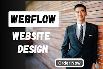 design or redesign webflow website, figma to webflow, godaddy website