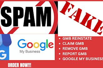 remove spam, fake gmb account and duplicated google my business listing