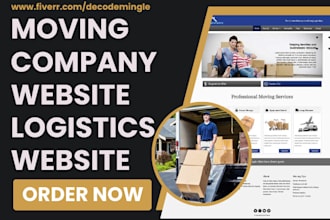 design moving company website mover logistics trucking freight cargo website