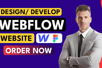create or convert figma to webflow website, design webflow landing page for saas