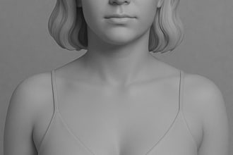 design hyper realistic nsfw character, nsfw miniature model for 3d print, game