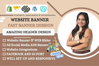 design a professional website banner ads, header, web images, facebook post, ig