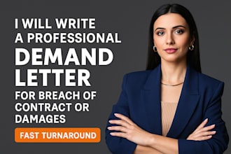 write a professional demand letter for breach of contract or damages