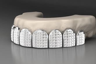 create custom 3d grillz cad, jewelry and pendant