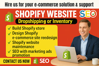 build shopify store design shopify ecommerce website redesign dropshipping store