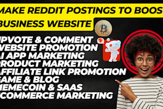 do reddit post and comment for saas products crypto link ai app website blog