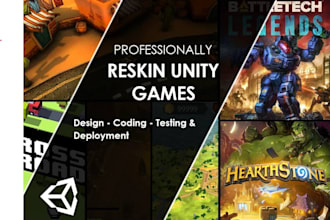 do and be your unity game developer, reskin unity game, reskin UI, game bugs fix
