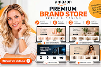 design a premium amazon storefront amazon store setup amazon brand store design