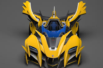 fix concept 3d car,drift racing,car sculpture,glb car model,dynamic 3d animation