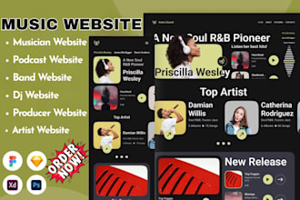 design music website band dj website radio website redcord label for musician