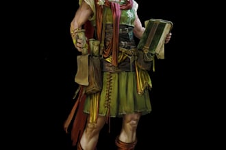 design character fantasy illustration for dnd party