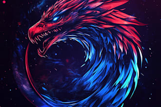 design fantasy game logo with cool unique magic style