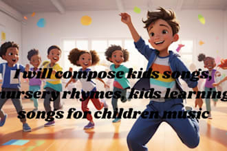 compose kids songs, nursery rhymes, kids learning songs for children music