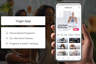 create a wellness and yoga app like alo moves, glo or fiton