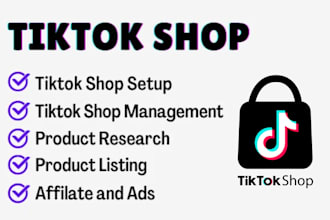 manage tiktokshop, dropshipping tiktok ads, tiktok listing in USA, UK