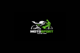 make a detailed motorcycle emblem or badge logo