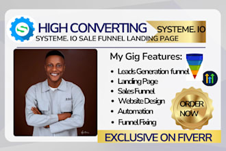 systeme io landing page syteme io sales funnel  systeme io automation website