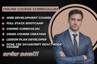 create full stack web development bootcamp course lesson plan workbook video
