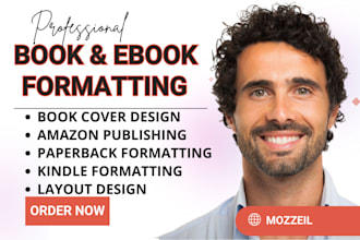 do book formatting for amazon kdp, book publishing, paperback book cover design