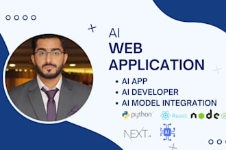 create ai web apps, saas, llms, python django reactjs solutions