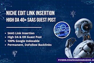 do saas guest post, backlink, niche edit and link insertion on high da saas blog
