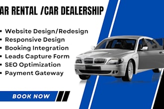 design car rental website car dealership car booking automotive car website